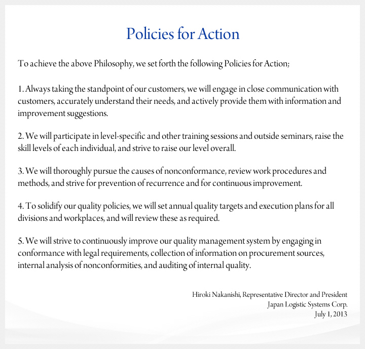 Policies for Action