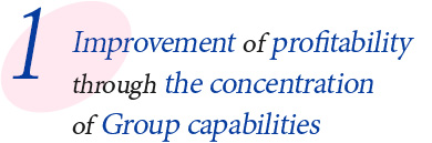 Improvement of profitability through the concentration of Group capabilities