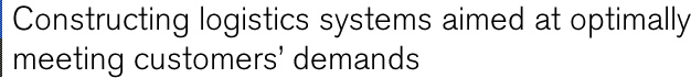 Constructing logistics systems aimed at optimally meeting customers’ demands